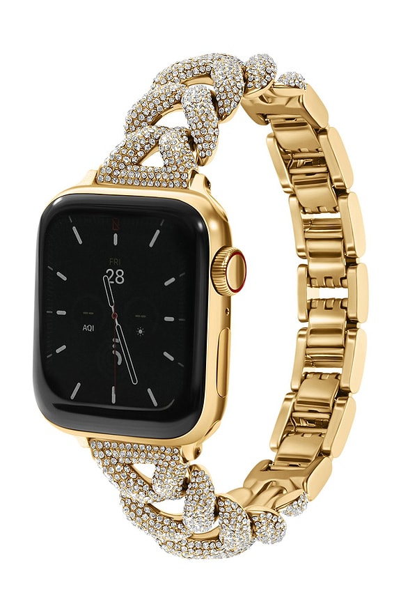 view 2 of 3 Pavé Herringbone Watch Band in Gold