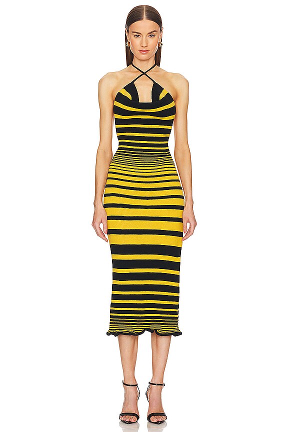 view 2 of 4 ПЛАТЬЕ МИДИ CATERPILLAR in Mustard & Black