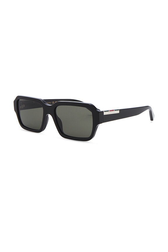 view 2 of 3 Rectangle Sunglasses In Shiny Black in Shiny Black
