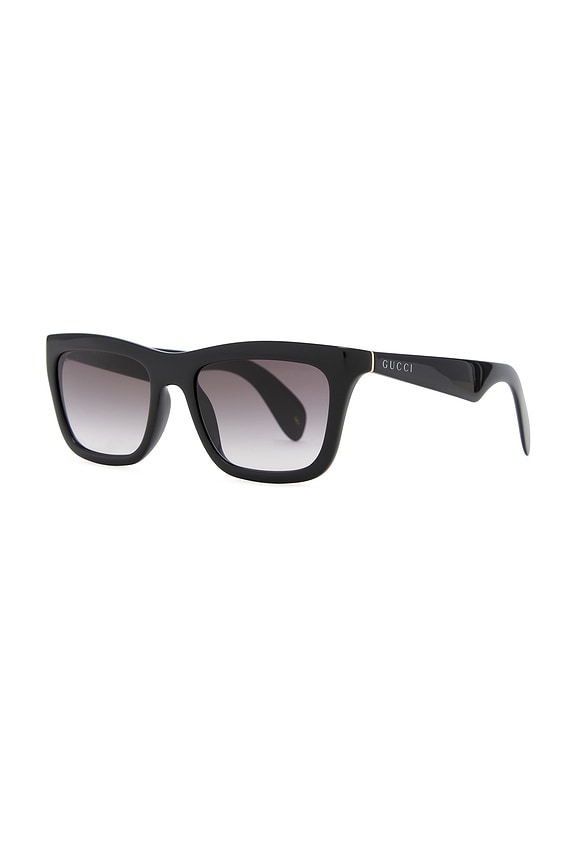view 2 of 3 Rectangular Sunglasses in Black & Smoke