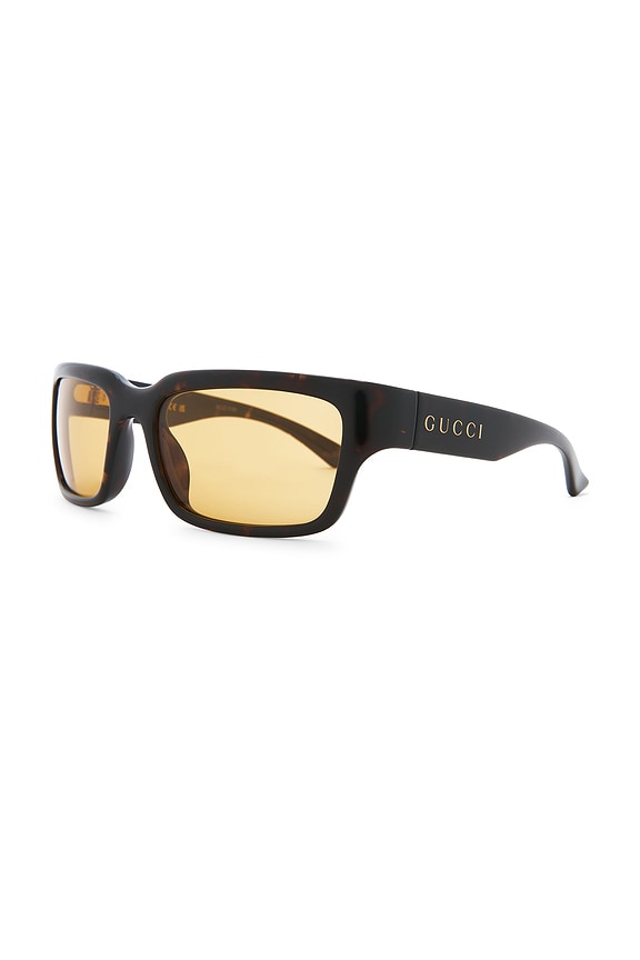 view 2 of 3 Rectangular Sunglasses in Havana & Yellow