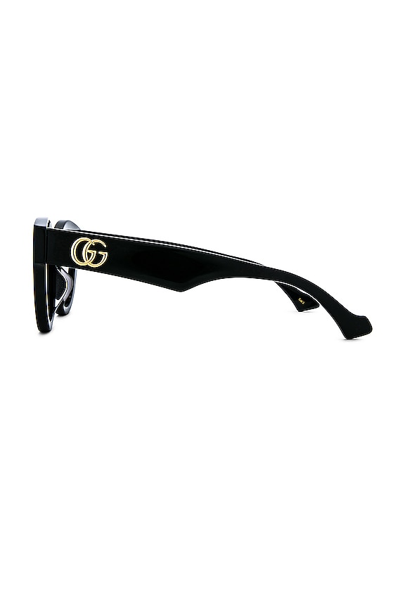 Gucci Generation Cat Eye Sunglasses in Shiny Black | REVOLVE