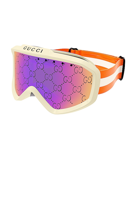 Gucci Ski Mask in Shiny Solid Ivory, Solid Brown, & Guccissima Pink