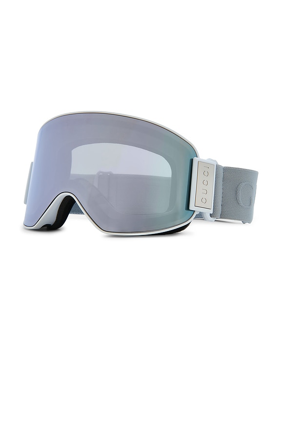 view 2 of 3 Ski Mask Goggles in White & Silver