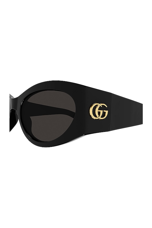 Gucci GG Corner Cat Eye Sunglasses in Black | REVOLVE