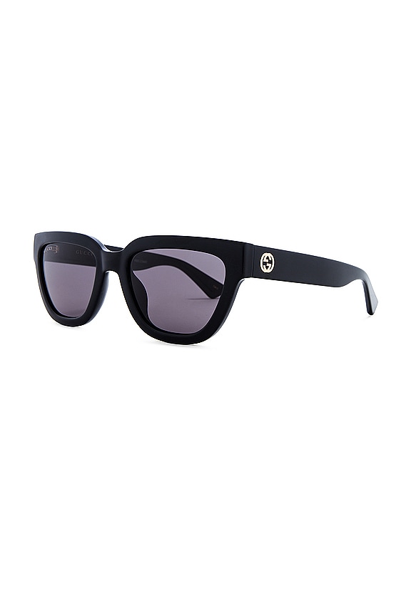 view 2 of 3 Minimal Cat Eye Sunglasses in Black