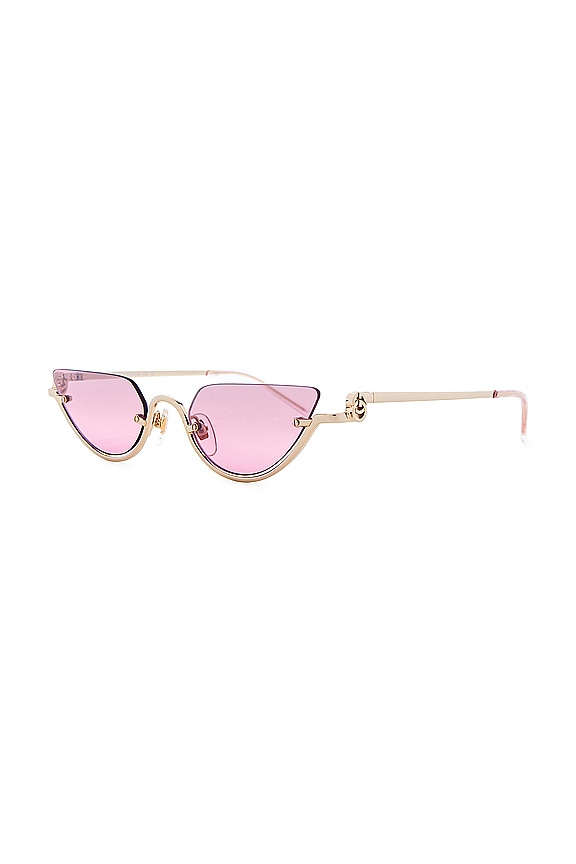 view 2 of 3 GG Upside Down Cat Eye Sunglasses in Gold