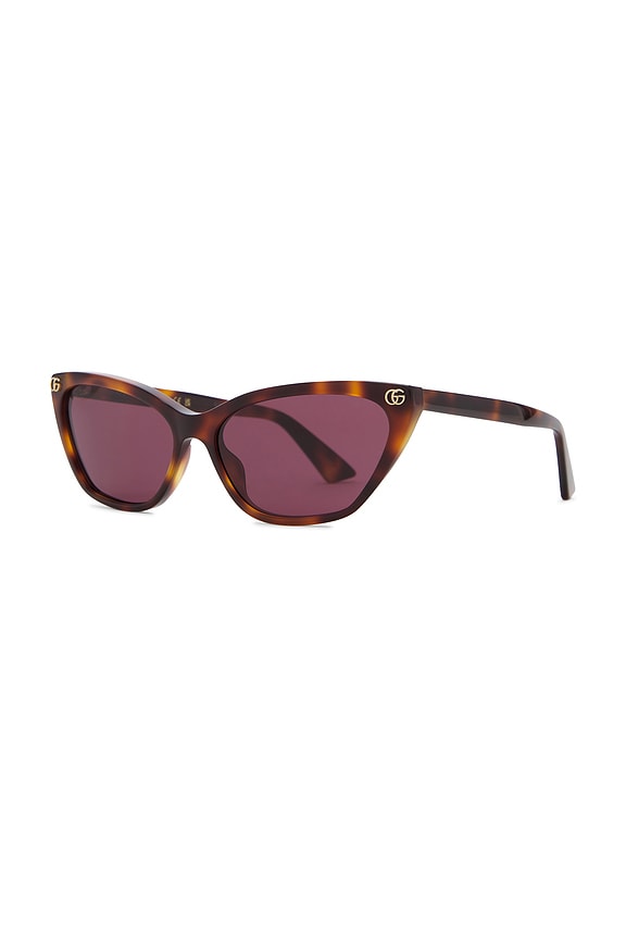 view 2 of 3 Cat Eye Sunglasses in Havana & Violet