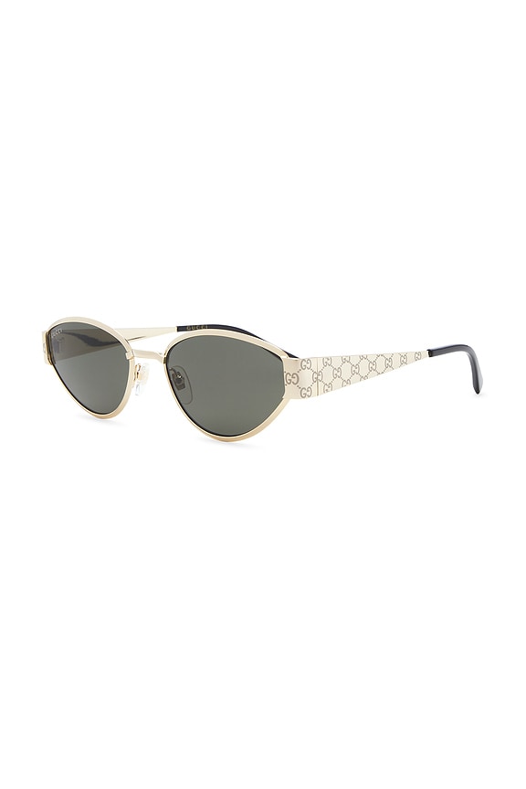 view 2 of 3 Oval Sunglasses in Gold & Grey