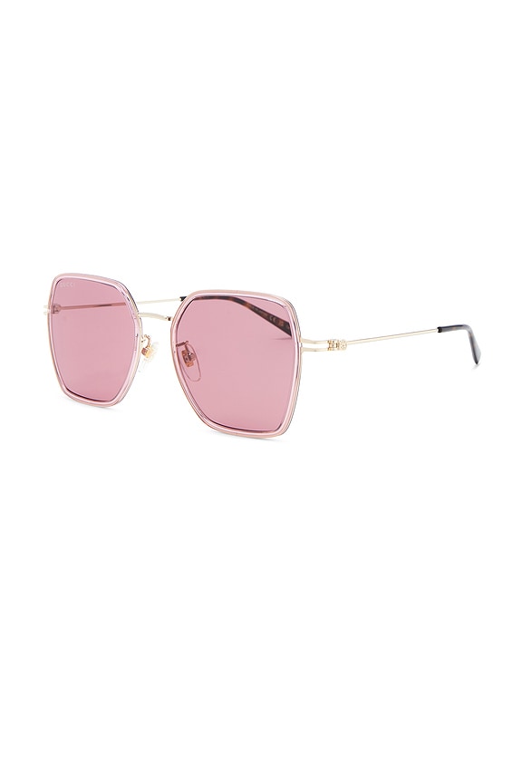 view 2 of 3 Square Sunglasses in Pink & Gold