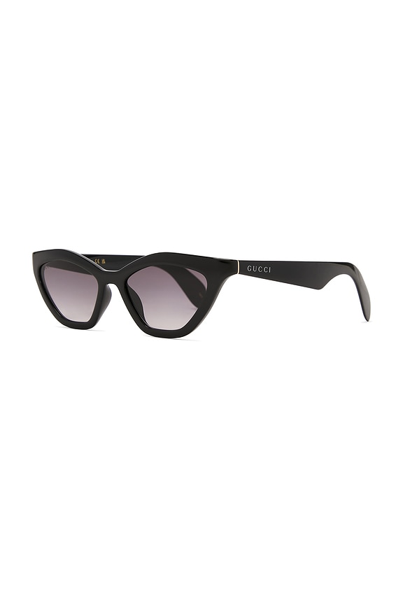 view 2 of 3 Cat Eye Sunglasses in Black & Smoke