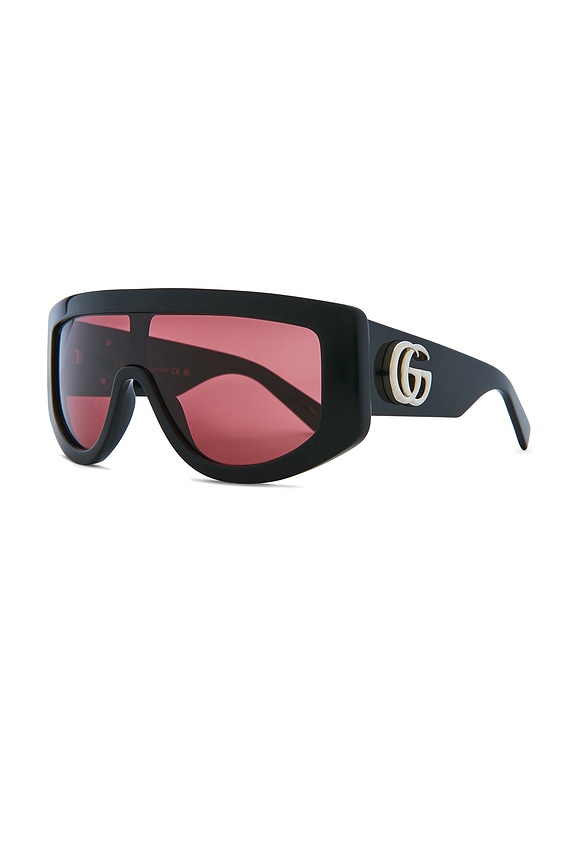 view 2 of 3 Mask Sunglasses in Black & Red