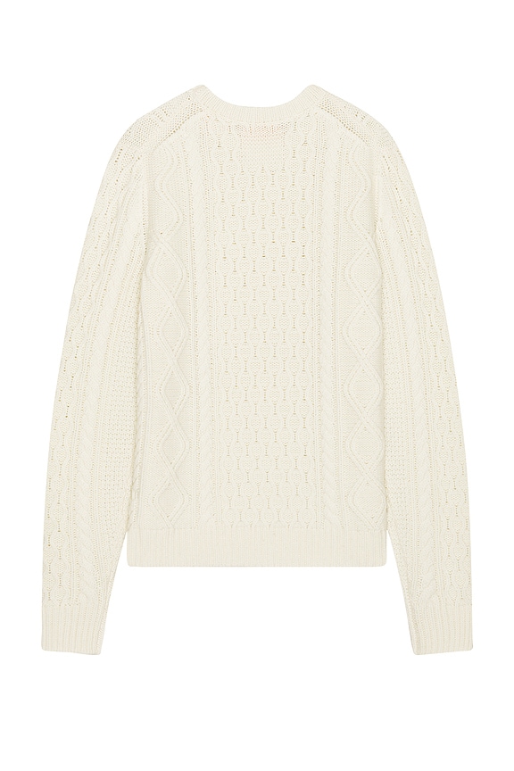 view 2 of 4 Allday Cable Crew Neck Sweater in Cashmere Blend in Cream