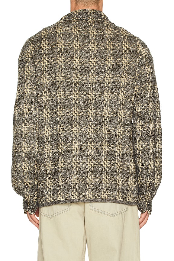 view 2 of 4 Plaid Linen Blend Work Shirt in Black Combo