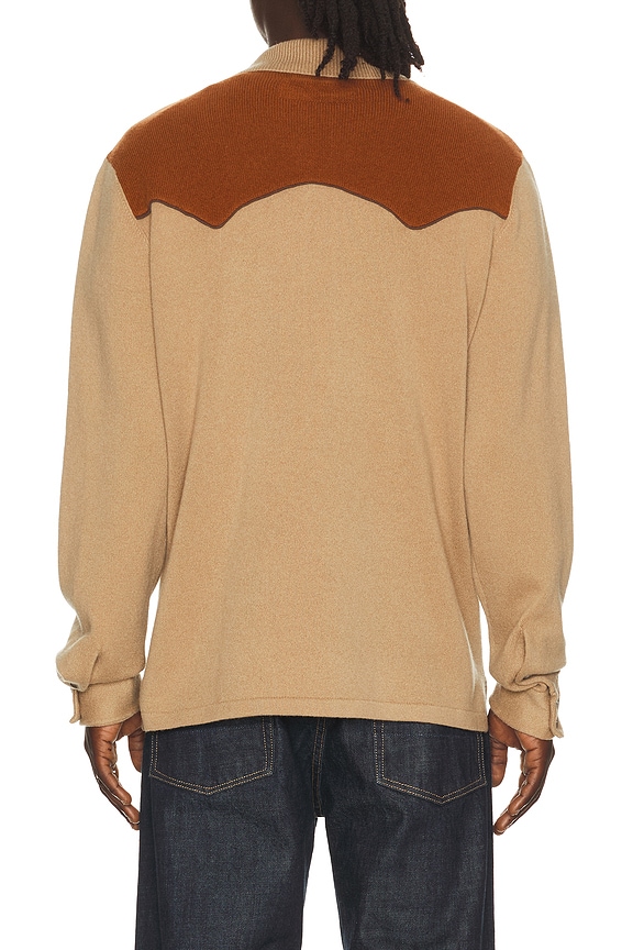 view 2 of 4 Western Button Up Shirt in Camel & Burnt Sienna