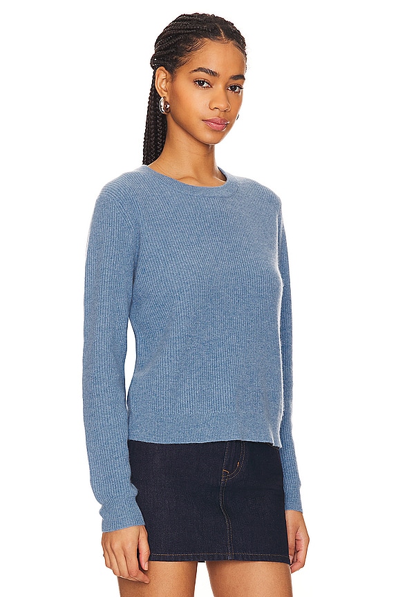 view 2 of 4 Light Rib Crew Sweater in Denim Blue