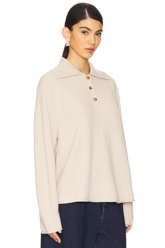 view 2 of 4 Everyday Polo Top in Oatmeal