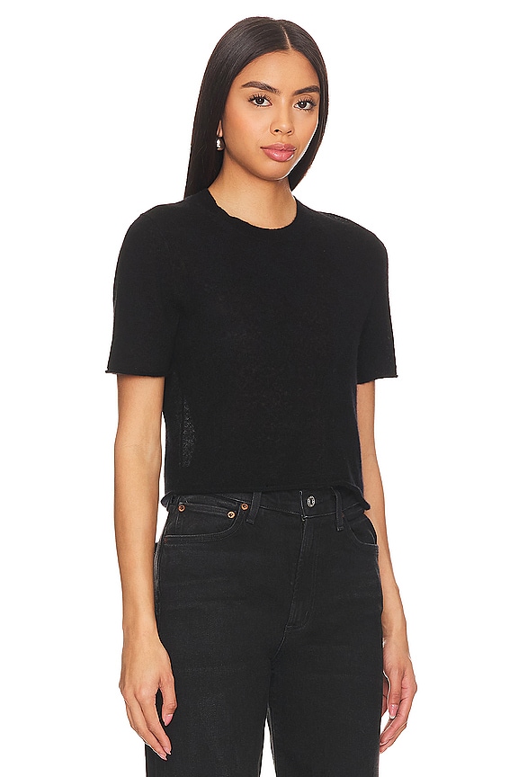 view 2 of 4 Featherweight Crop Tee in Black