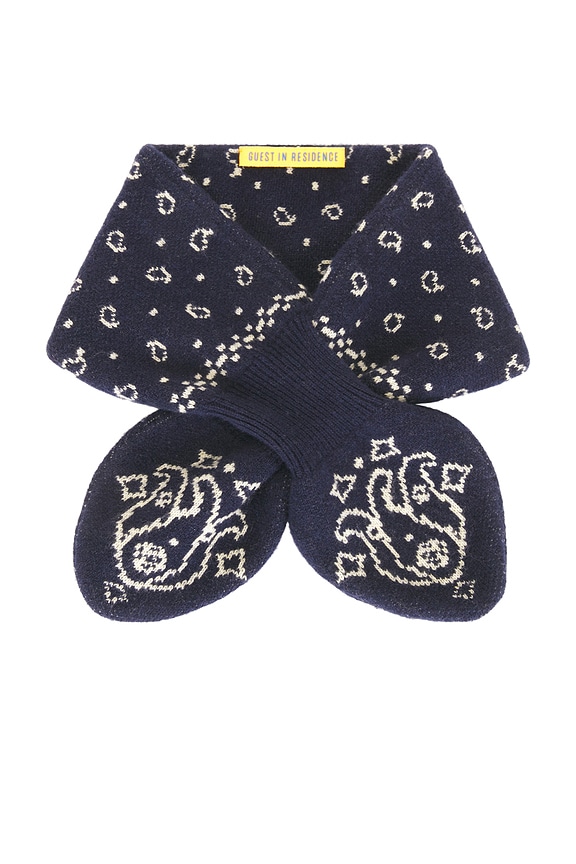 view 2 of 4 Bandana Bowtie Scarf in Midnight & Butter