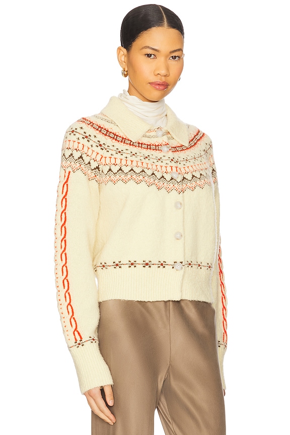 view 2 of 4 Cloud Chalet Cardigan in Mist Combo