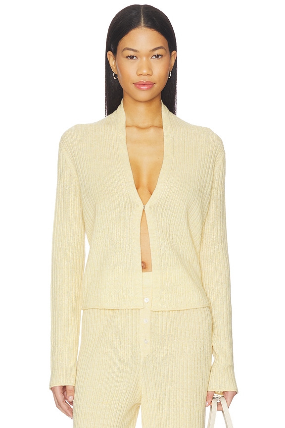 view 1 of 4 Rib Stealth Cardigan in Butter