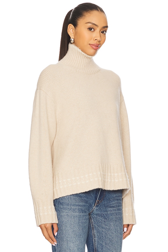 view 2 of 4 Cropped Rib Turtleneck in Sandstone