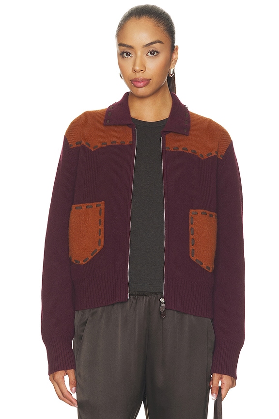 view 2 of 5 ROPA DE CALLE SADDLE UP! in Fig & Burnt Sienna