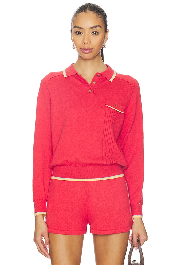 view 1 of 4 Relay Polo in Scarlet