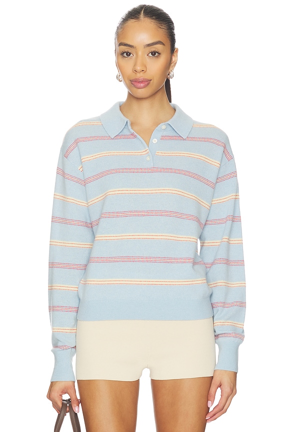 view 1 of 4 Collegiate Stripe Polo in Clear Sky Combo