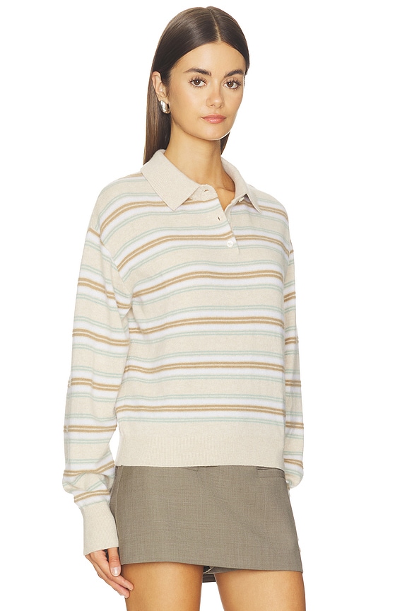 view 2 of 4 POLO DE RAYAS UNIVERSITARIAS in Sandstone Combo
