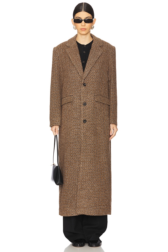 view 2 of 5 Fabulous Coat in Checked Brown
