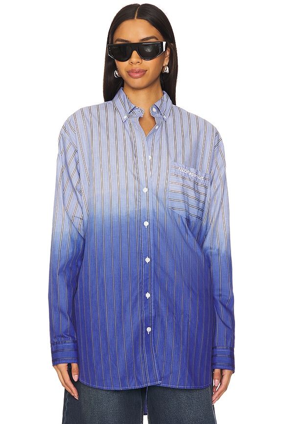 view 2 of 6 Holiday Shirt in Dark Blue Dip Dye