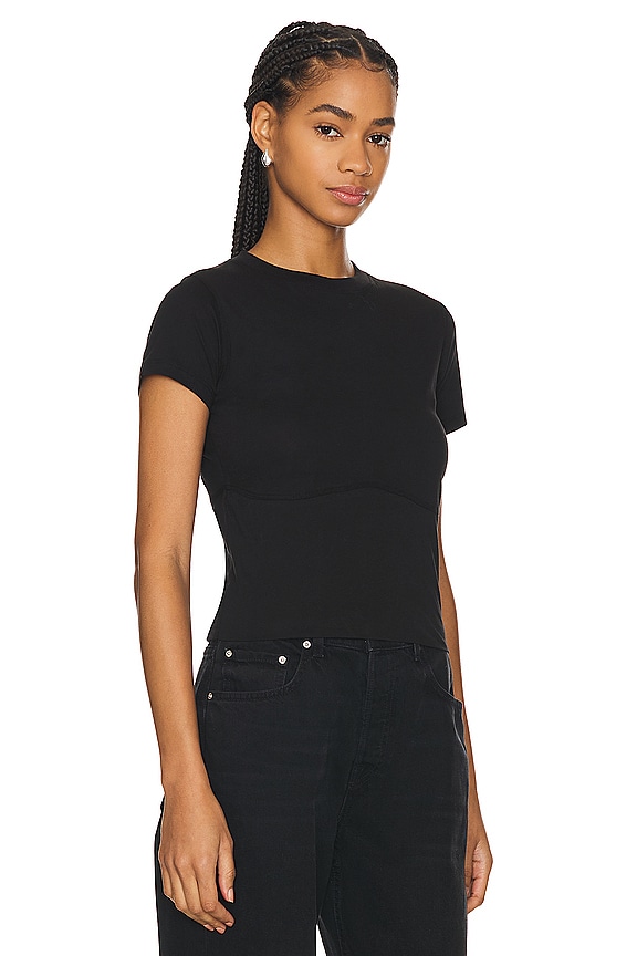 view 2 of 4 УКОРОЧЕННАЯ МАЙКА SOPHIA in Deep Black