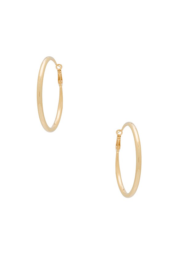 view 2 of 2 Girlfriend Hoop in Gold