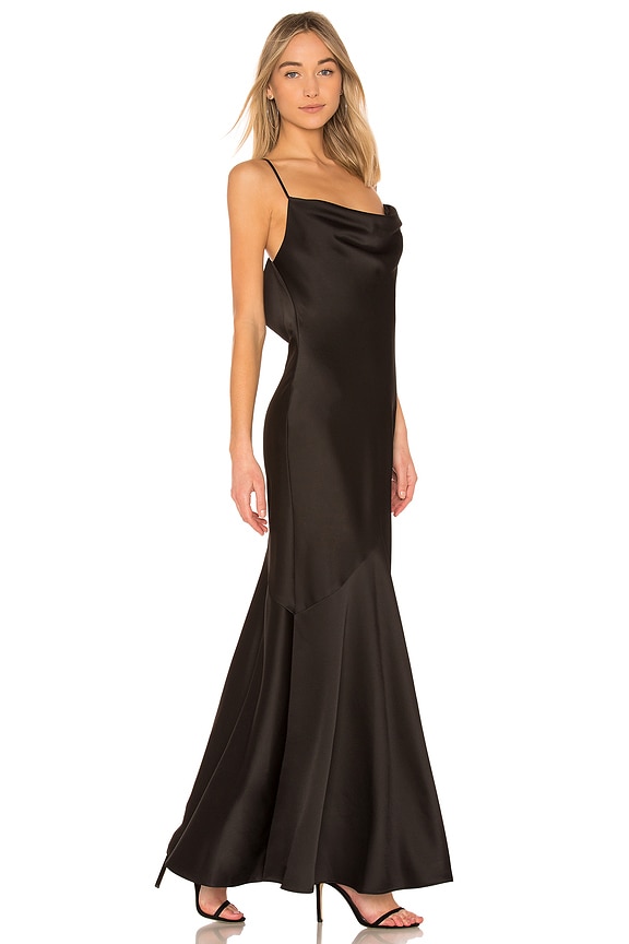 view 2 of 3 Cowl Neck Slip Dress in Black