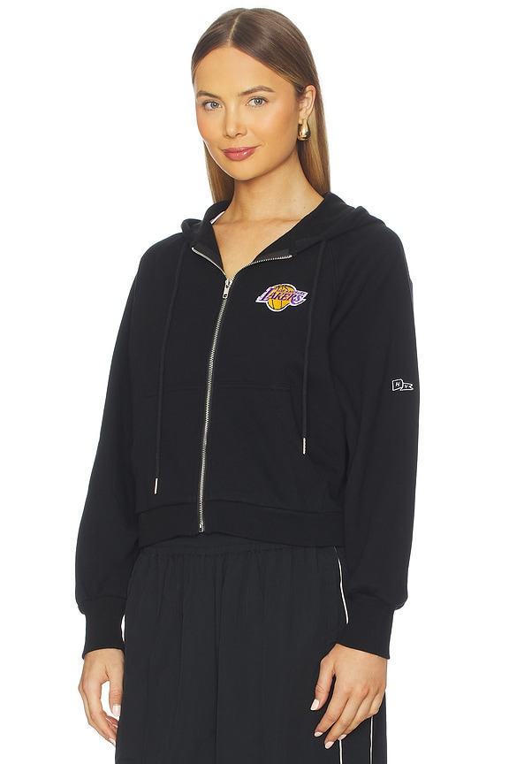 view 2 of 5 LOS ANGELES LAKERS TEH RAGLAN 지퍼업 후디 in Black