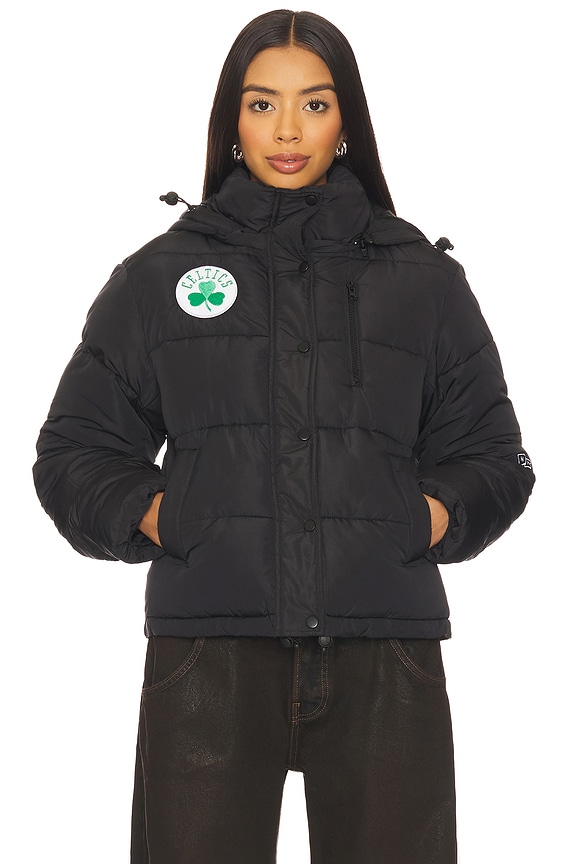 view 2 of 7 Boston Celtics Puffer Jacket in Black