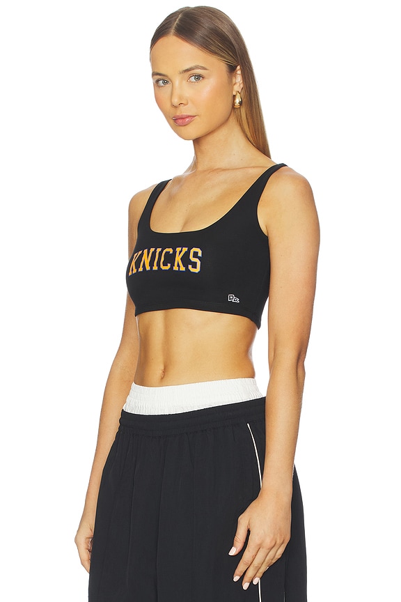 view 2 of 4 New York Knicks Scoop Neck Crop Top in Black