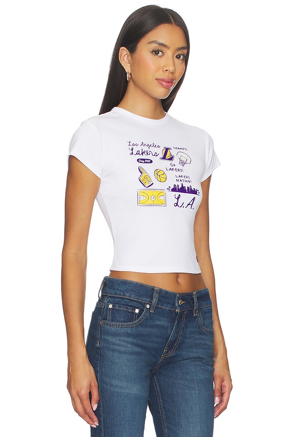 view 2 of 4 T-SHIRT BABY LOS ANGELES LAKERS in White