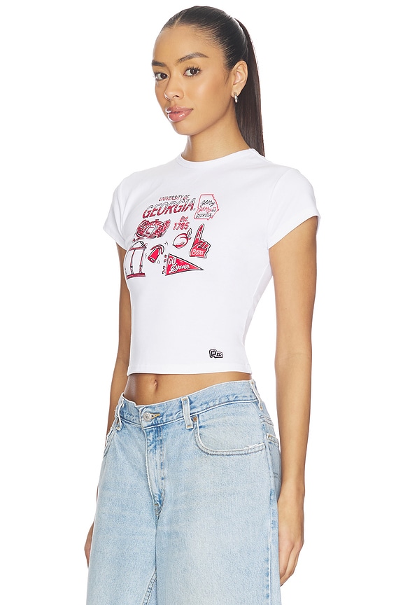 view 2 of 4 University Of Georgia Baby Tee in White