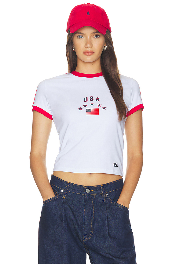 view 1 of 5 Usa Goalie Tee in WHITE
