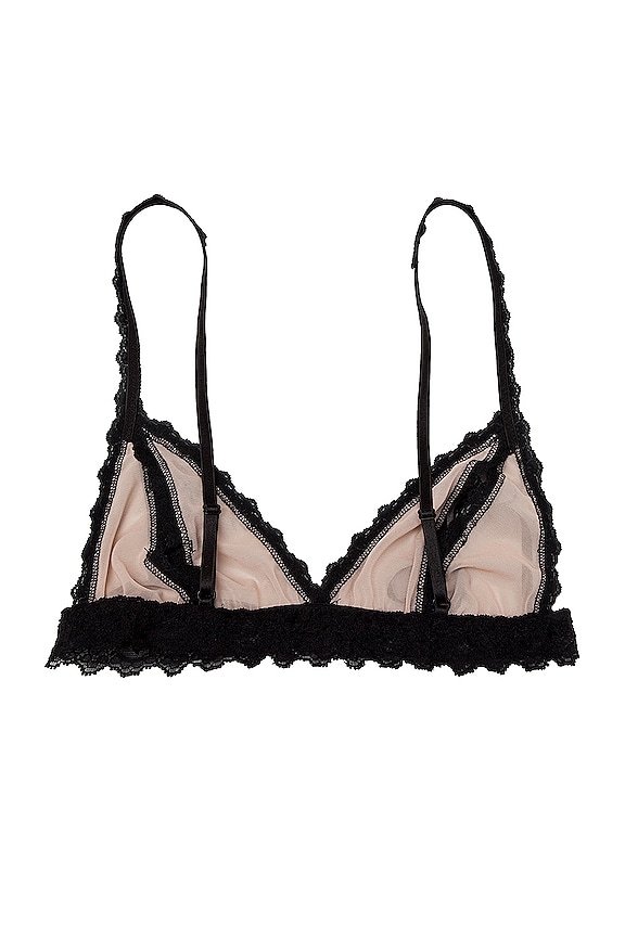 view 2 of 2 AFTER MIDNIGHT Tulle Peek-A-Boo Bra in Mocha/Black in Mocha & Black