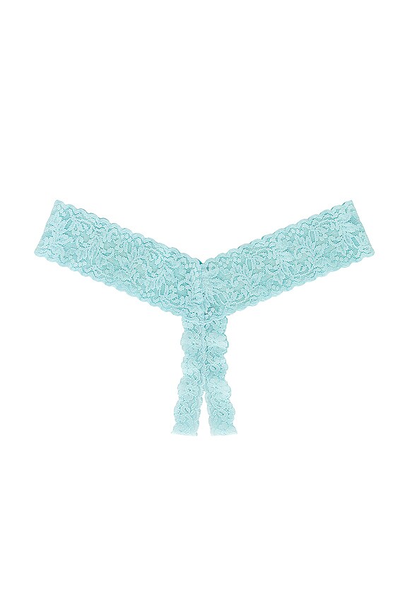 view 2 of 2 STRING OUVERT ORNÉ CRISTAL SWAROVSKI I DO in White & Celeste