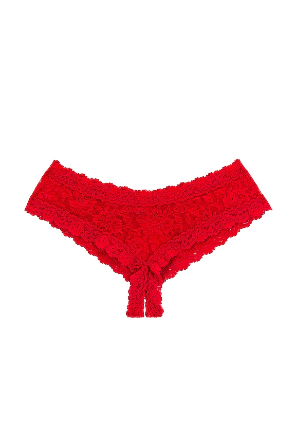 view 1 of 2 Open Gusset Cheeky Hipster in Red