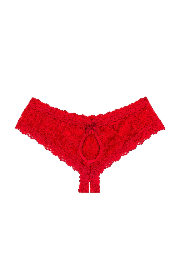 view 2 of 2 Open Gusset Cheeky Hipster in Red