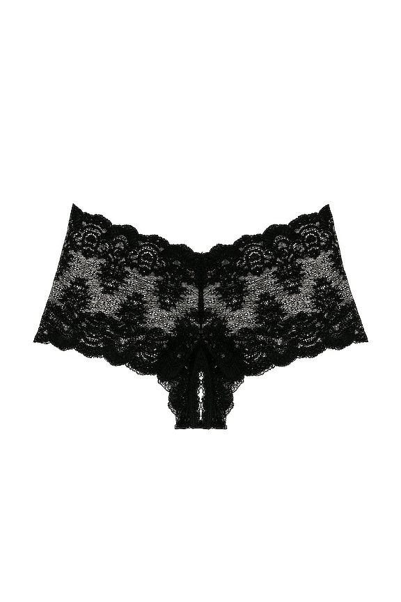 view 2 of 2 Open Gusset Brief in Black