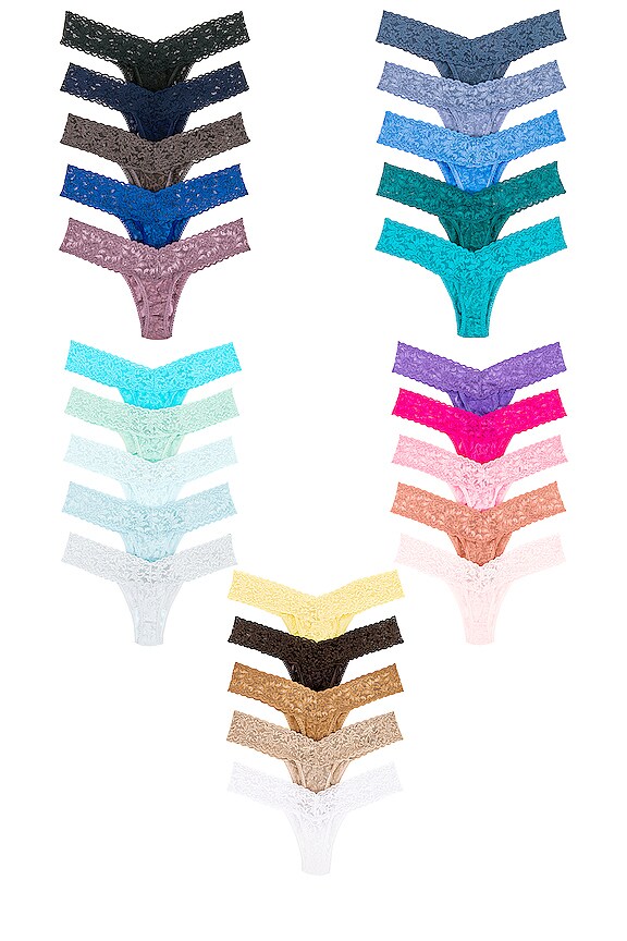 view 2 of 8 25 Low Rise Thong Set in 25 Pack Basics