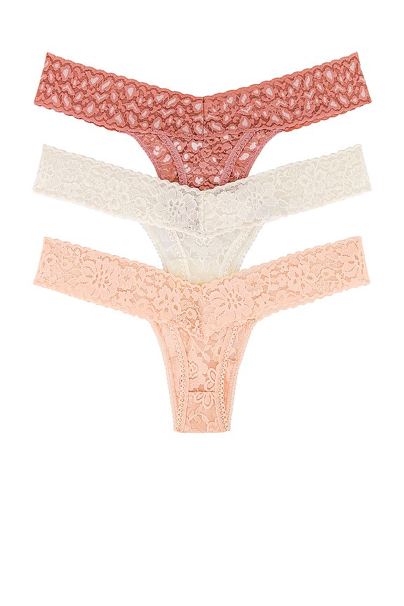 view 2 of 6 TANGAS BRIDAL 3-PACK LOW RISE in Pink & White