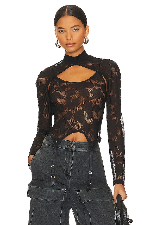 view 2 of 5 Layering Bodysuit in Black