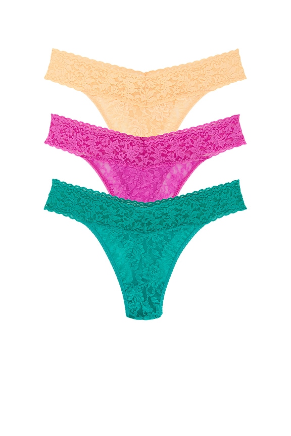 view 1 of 6 LOT DE STRINGS in Raspberry Ice, Vibrant Turquoise, & Apricot Crush